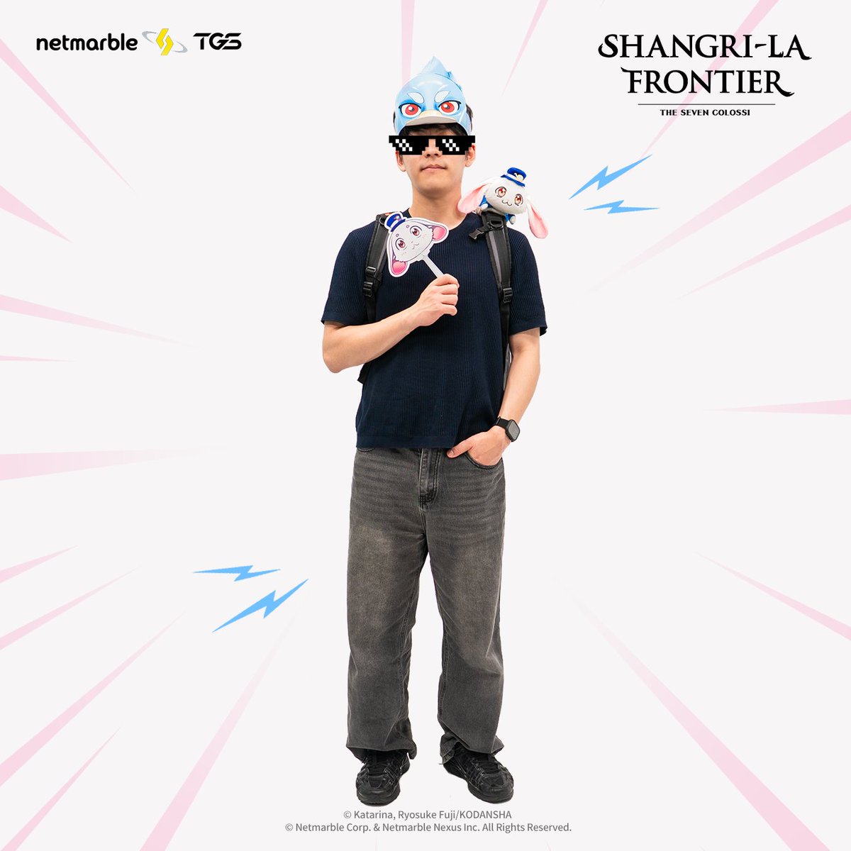 Shanfro_7C_en's tweet photo. ／
TGS goodies, assemble!
Grab this haul of exclusive items
at the ShanFro7C booth!
＼

☀️Sanraku Sun Visor
🐰Emul Fan
🎒Original String Bag
🧸Emul Shoulder Plush
🎖️Original Can Badge

Gear up and roam the venue!🚶

#ShanFro7C #TGS2026 https://t.co/zi6O38hxB7
