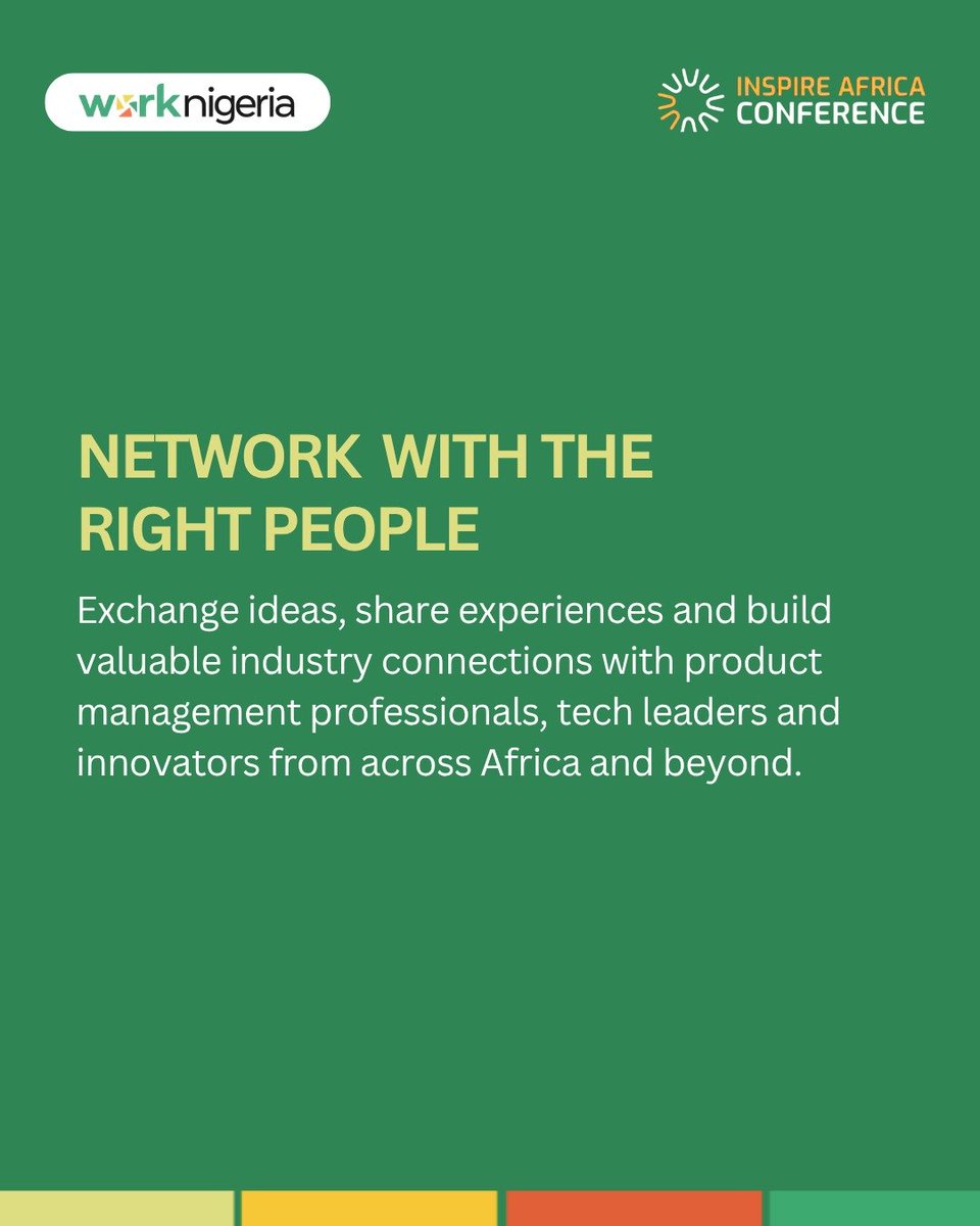 worknigerialtd's tweet photo. Still deciding if the Inspire Africa Conference is for you? Here is your  your answer.

Africa's largest product conference is happening, and your seat is waiting.

Get your ticket now at https://t.co/2l6praVQcd https://t.co/gEhC1YnrLY