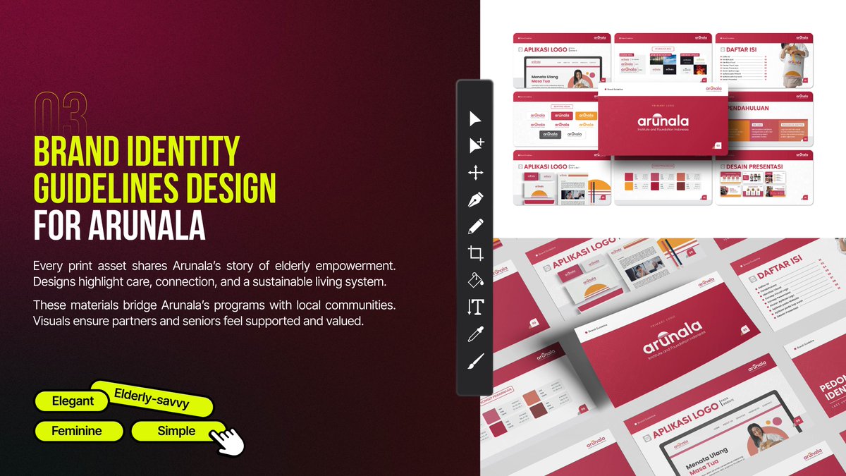 fastinasi's tweet photo. [Graphic Design - Brand Identity Guidelines Deck]

Open jasa/joki desain grafis. Bisa in-rush. DM/WA (di bio) untuk diskusi!

Logo/Branding | Social Media Needs | Instagram Feeds | Poster/Infografis | PPT/Presentasi/Slide | Packaging/Label | etc.

#ZonaUang #ZonaJajan #JokiTugas https://t.co/uTaHAeKuE9