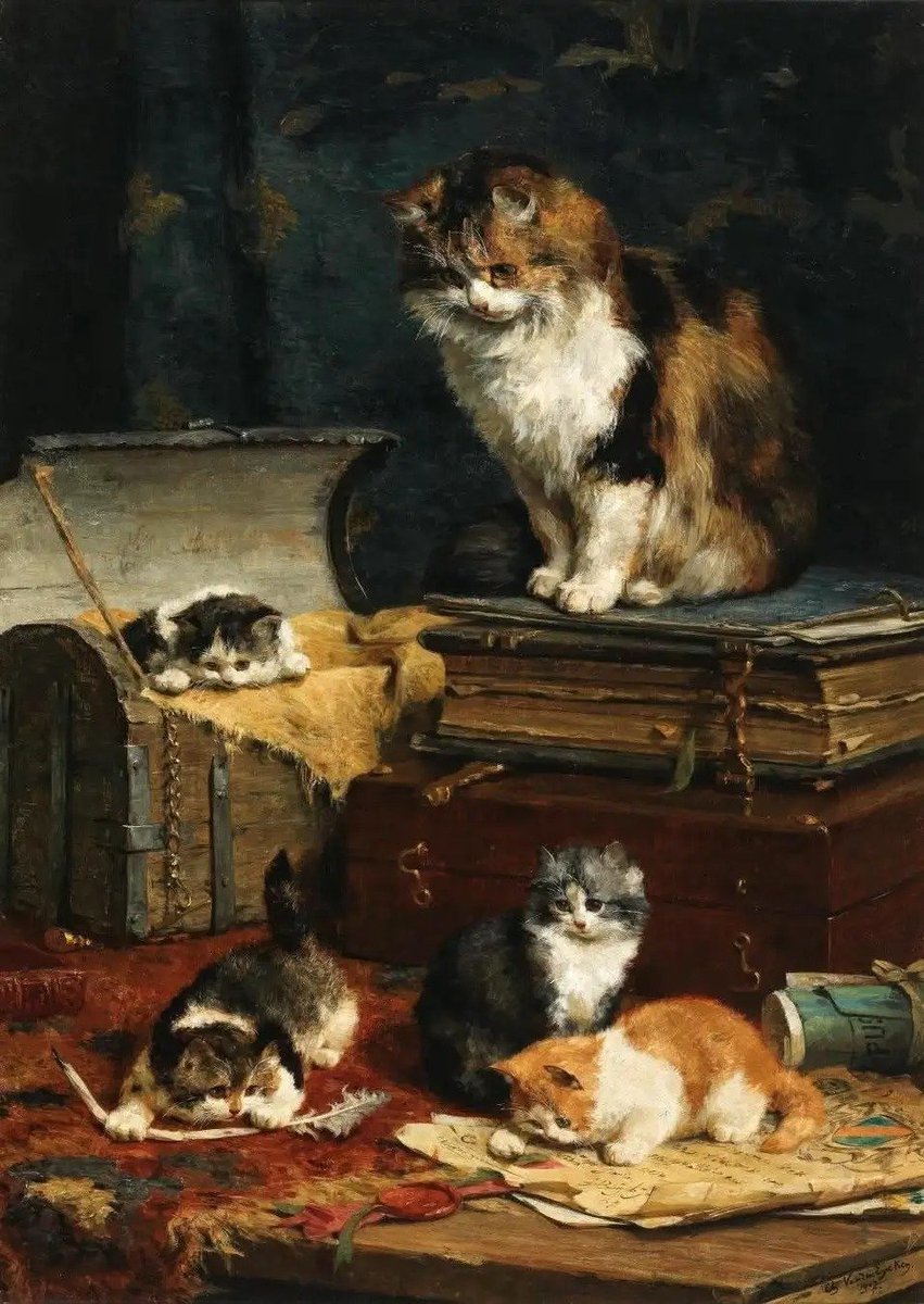 mera_Z11's tweet photo. Charles van den Eycken (Belgian, 1859-1923)

"The Playful Four", 1907.

Oil on Canvas, 92 x 66 cm.

Private Collection. https://t.co/Z1cuyS3b78