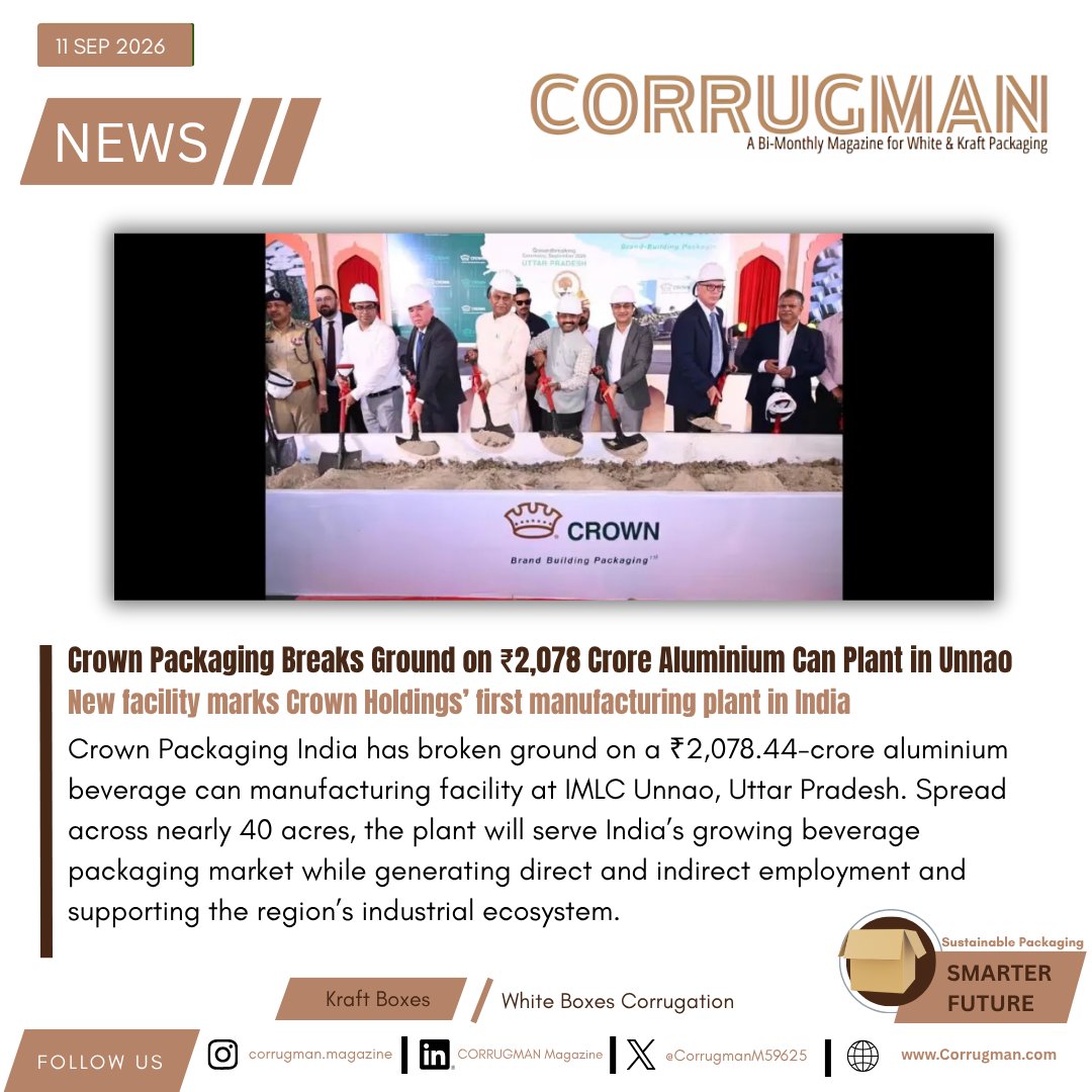 CorrugmanM59625's tweet photo. Crown Packaging to Set Up First India Plant with βΉ2,078 Crore Investment
Tap The Link To Read The Full News. π
https://t.co/8EnEsxdxX6
Follow For More Latest Industry News.
| #CrownPackaging | #AluminiumCans | #PackagingIndustry | #BeveragePackaging | #Manufacturing | https://t.co/5YtjRsksDv