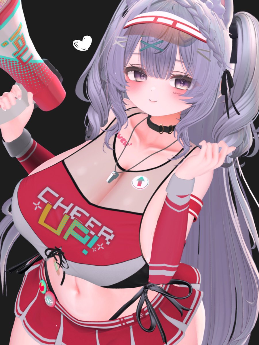 rakurima_VRC's tweet photo. ミルフィナちゃんにチア着せたらかなり良かった✨️
これで応援する～🎉 https://t.co/cvMIDmiXcK