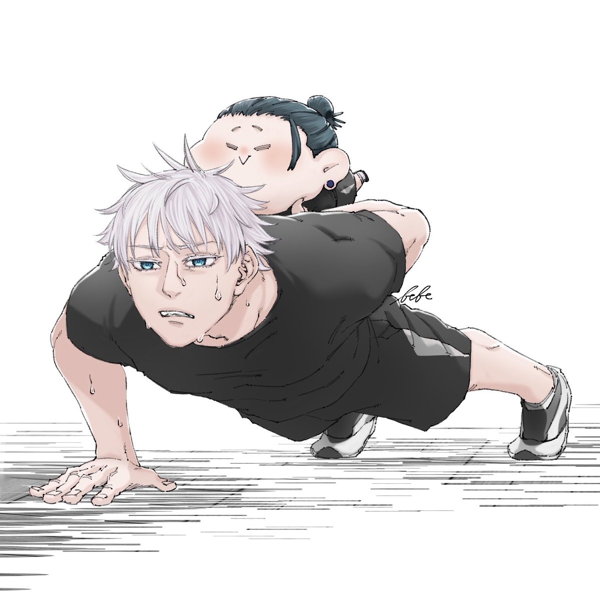 bebe_tkb's tweet photo. 筋トレ5⃣と負荷をかけるもちしゅぐる(ずっしり重い) https://t.co/Xm2rjSj35T