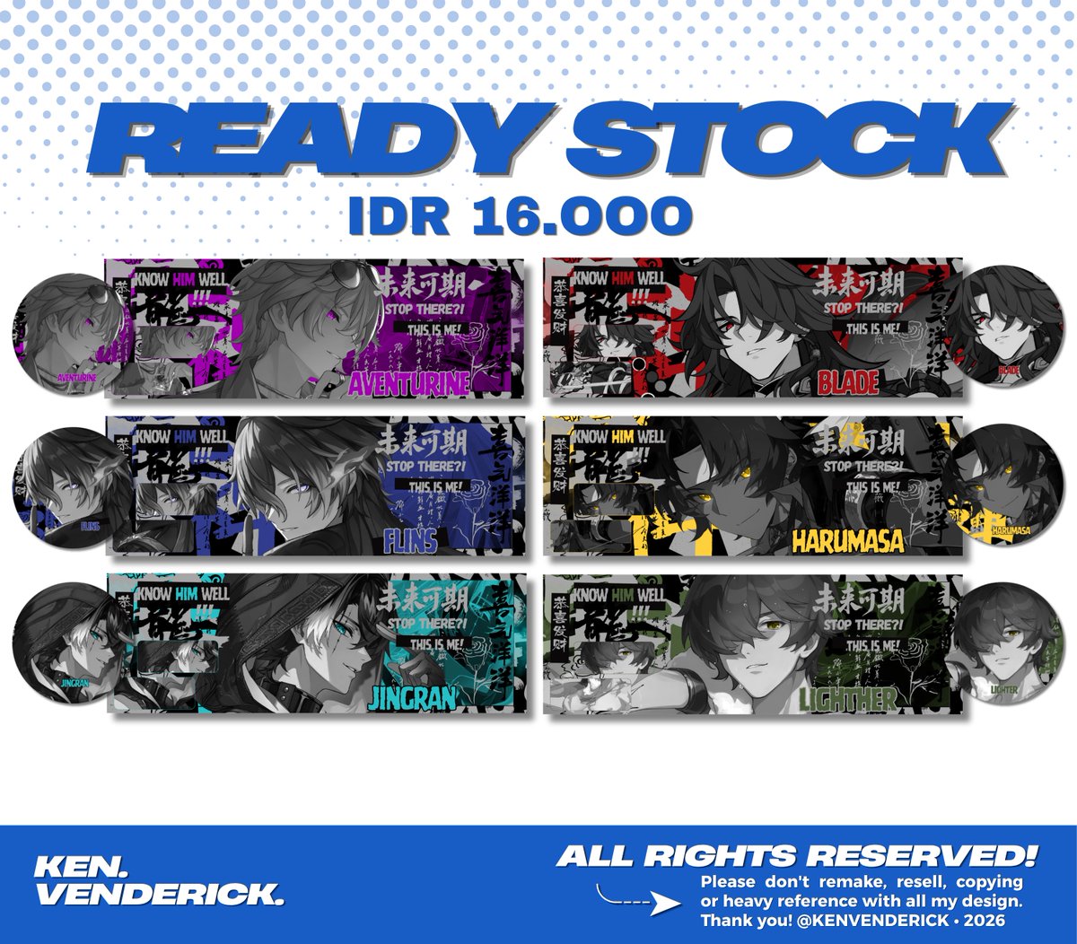 KENVENDERICK's tweet photo. HELP RT BOLEH? Thank you! 🙌🏻

Halo, saya bawa 12 layout ready stock genshin, hsr atau 2D yang bisa ditake sekarang juga yuk! 🙌🏻
No booking fee~ 
Boleh dm / tele dengan nama char nya ya!
Price 16.000/each. 
By request juga open ya.
Mari jajaaan! ✨

#zonauang #bealanja #zonajajan https://t.co/KP59y5H5pb