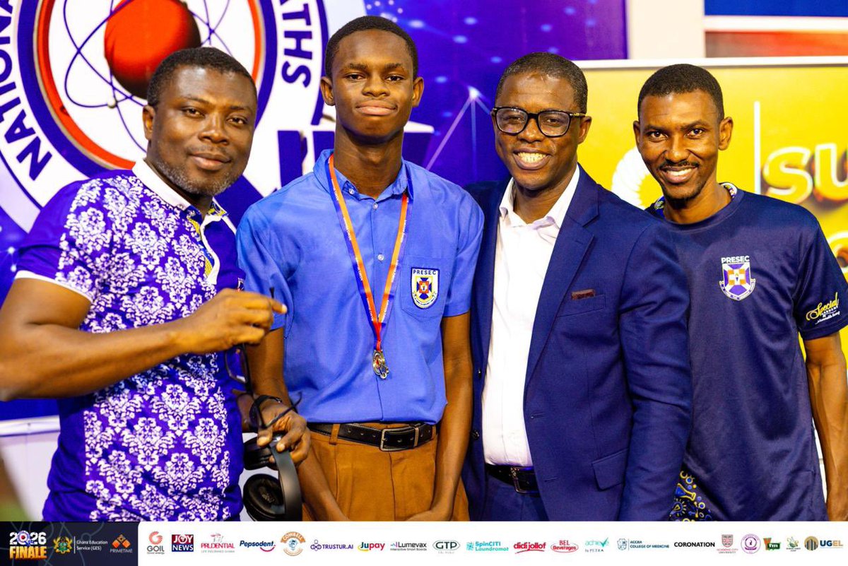 Thevokofficial's tweet photo. A heartwarming moment between Jason and his Dad, following his NSMQ victory for PRESEC Legon 🎉🏆

Stay tuned✅ | #VOKLive #NSMQ2026 https://t.co/s3OxJ4FipR