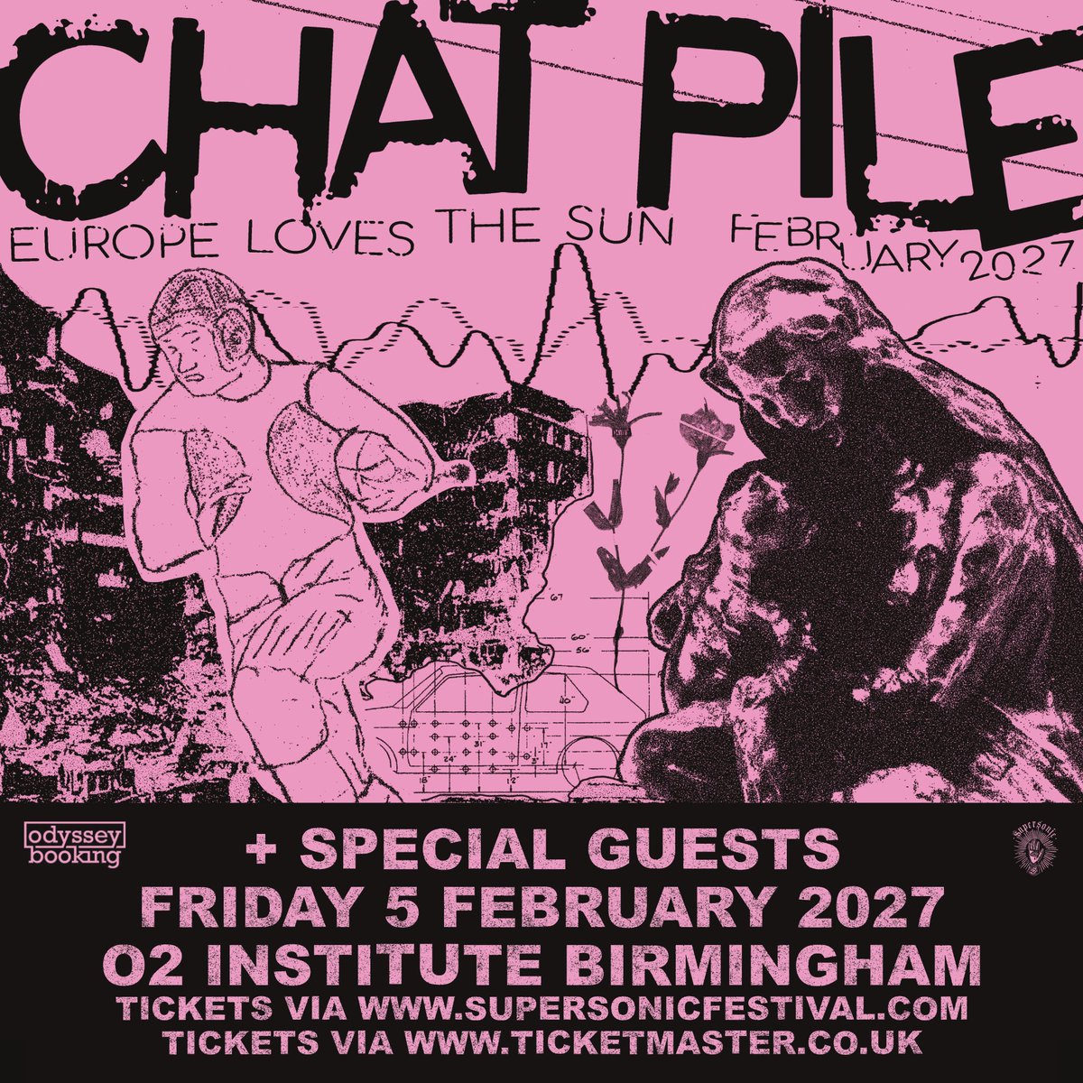 O2InstituteBham's tweet photo. ON SALE: Oklahoma City-based quart @ChatPileBand are bringing their crushing, crass, and cathartic take on noise rock to O2 Institute Birmingham - Fri 05 Feb. 

Grab your tickets now 👉 https://t.co/tfrJzpQ6qk https://t.co/TvHOVsQnMg