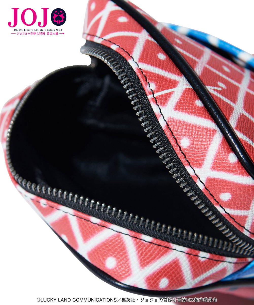 glamb_tweets's tweet photo. 【アニメ『ジョジョの奇妙な冒険』 glambコレクション】

■Guido Mista’s Stand Pouch
グイード・ミスタのスタンド「セックス・ピストルズ」を外出のパートナーとなるミニバッグにデザイン。