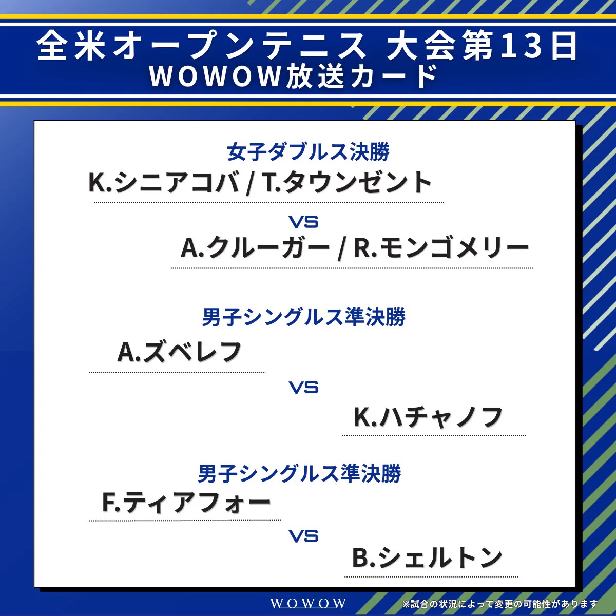 WOWOWテニス on X: 