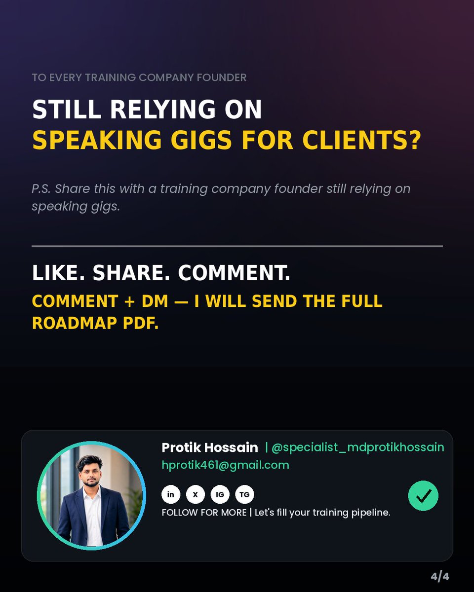 mdprotikhossain's tweet photo. Training company owners — what does your ideal L&amp;D client search before commissioning training? https://t.co/33e6syXb2R
