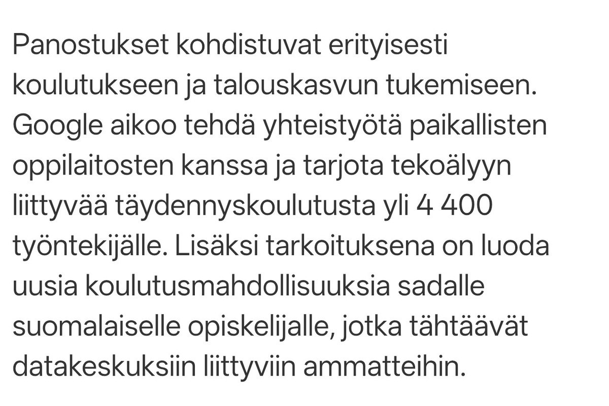 TuulaLOfficial's tweet photo. @AnuPeltola22 @JukkaNuorla Suomessa on n 300 000 yhteisöveron alaista yritystä
Mielestäni 20ksi suurin on yksi suurimmista yhteisöveron maksajia. 

Googleko ei ole korkean osaamisen yhtiö? 
Ja mahdotonta heille tuoda myös muita työpaikkoja Suomeen? 

https://t.co/pCEOLnmtRb. https://t.co/QTkpglvQeF