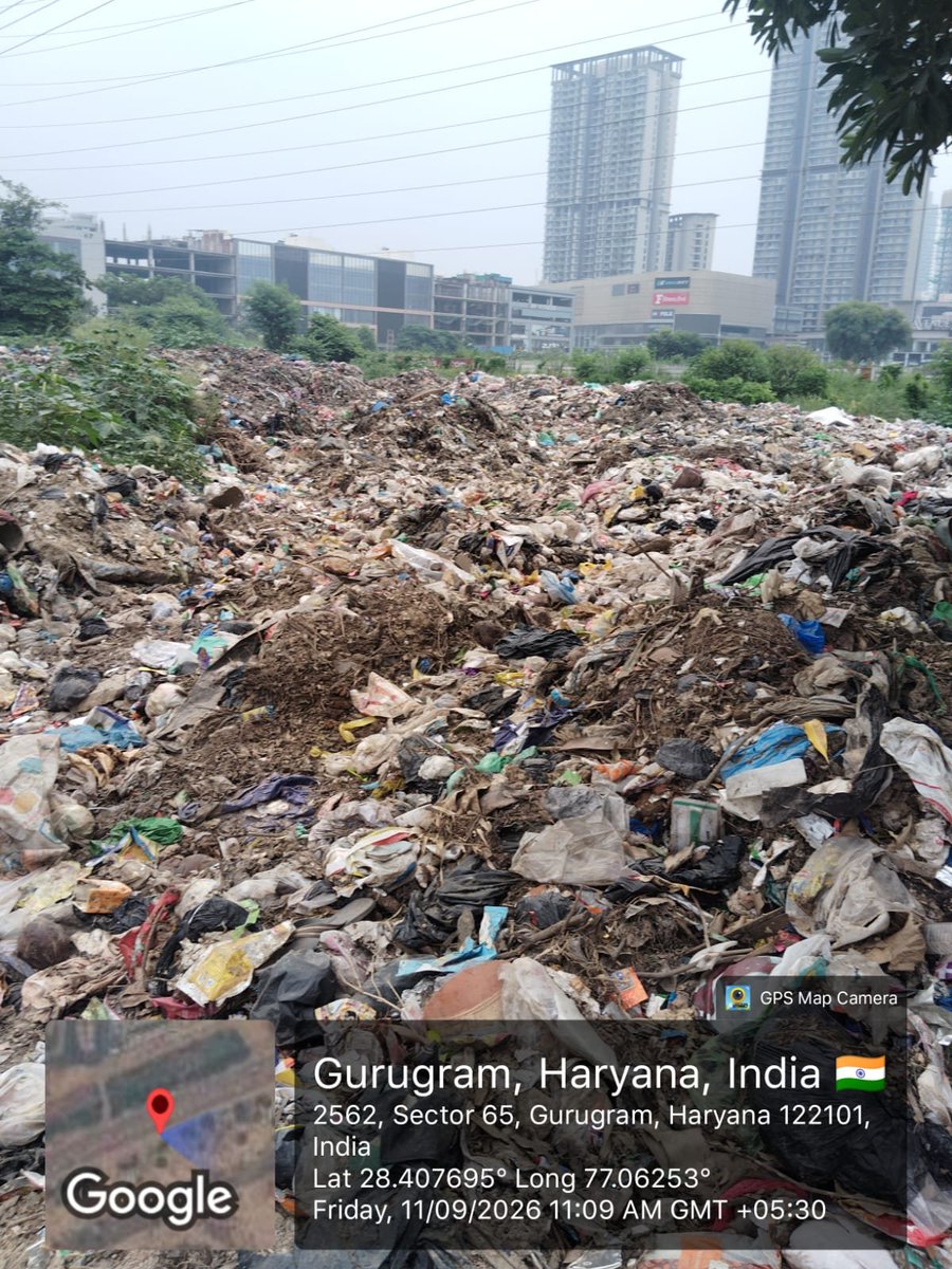 Rajeshbabbar99's tweet photo. Voice against an Illegal Garbage Dumping &amp; Unauthorised Garbage Collection Point — Sector 50 Extension Road, Gurugram surrounded by M3M, Escape, IFC Trade Centre, Emaar societies, DPS and St. Xavier’s School.
@MCGurugram @DC_Gurugram @PMOIndia @OfficialGMDA 
Is this we want? https://t.co/XJgZ8826HH