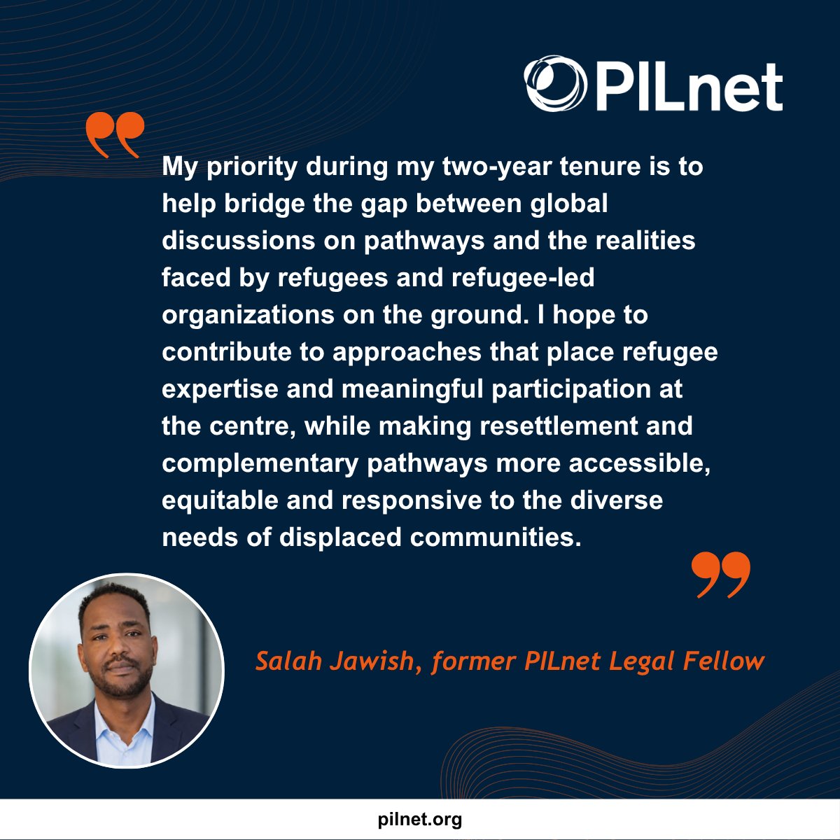 PILnet's tweet photo. We’re proud to share that two of our colleagues have been appointed to the Refugee Advisory Group to the Consultations on Resettlement and Complementary Pathways (CRCP).

Find out more about what this appointment means to them and what they will be doing: https://t.co/DGpXhc8j6U https://t.co/loso5zp18f