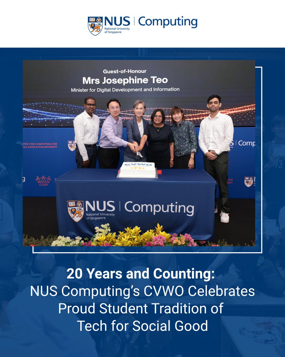 NUSComputing's tweet photo. CVWO turns 20 today, and we're marking it with a look at how far it's come, from a 2007 project for an elderly care home, to this year's first-ever international, AI-powered project with a heritage foundation in Cambodia and Nepal: https://t.co/m2OoNpDbwL https://t.co/zKGG9iOm9F