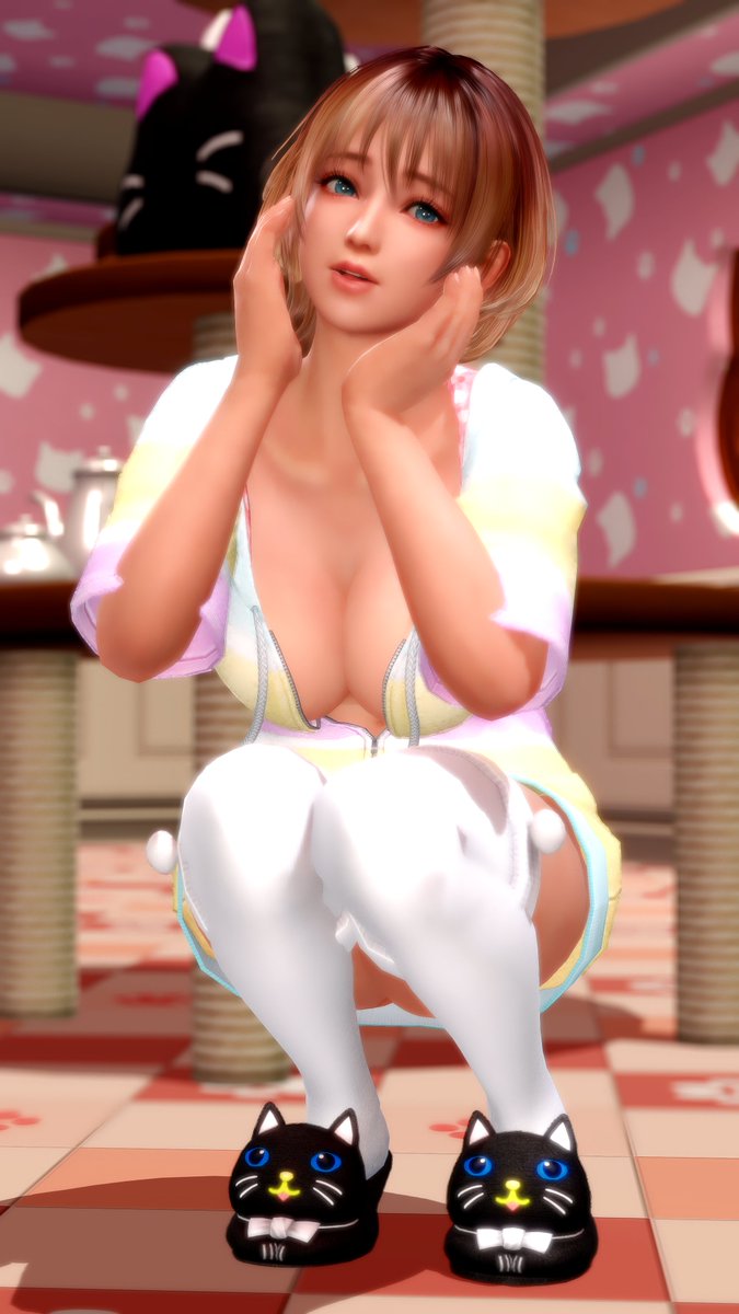 2issue_doaxvv's tweet photo. #DOAXVV #メグ 
8月号からメグちゃん
ネッコさんのスリッパが可愛い水着ですね https://t.co/DUesCv6w9w