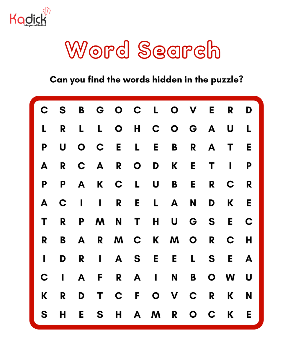 KadickLTD's tweet photo. TGIF!🔥
Let's cool off a bit.
Find and drop the hidden words hidden in the puzzle
#tgifridays #puzzles #funcontent #kadick #fintech https://t.co/SgwMenarDI