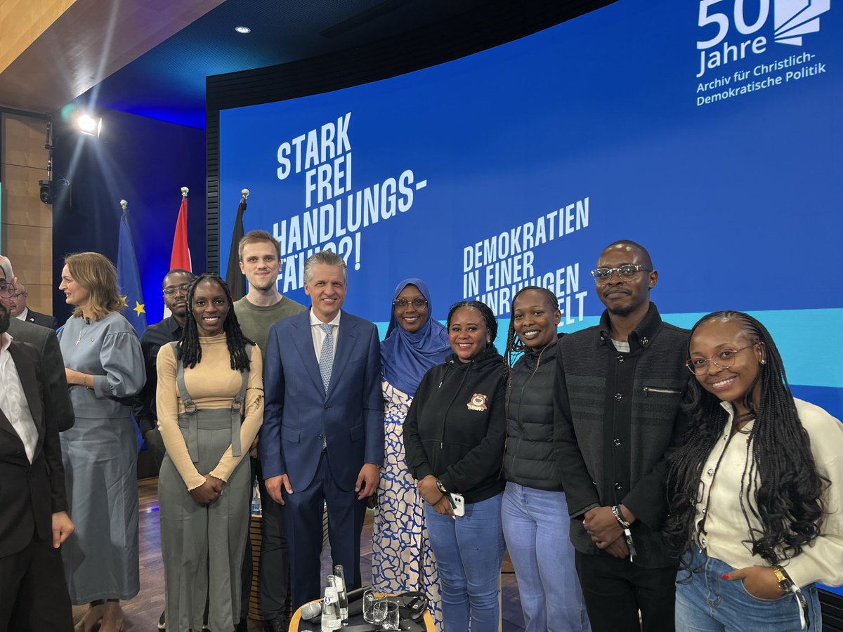 KAS_africa's tweet photo. As the visit of our delegation from Kenya comes to a close, we at @KASonline are grateful for the insights shared by the young diplomats on int relations. It has been a truly inspirational week in Berlin which has strengthened our bilateral ties 🇰🇪🇩🇪💪🏽! @She_Wawuda @KAS_Kenya https://t.co/yhbKft6ztf