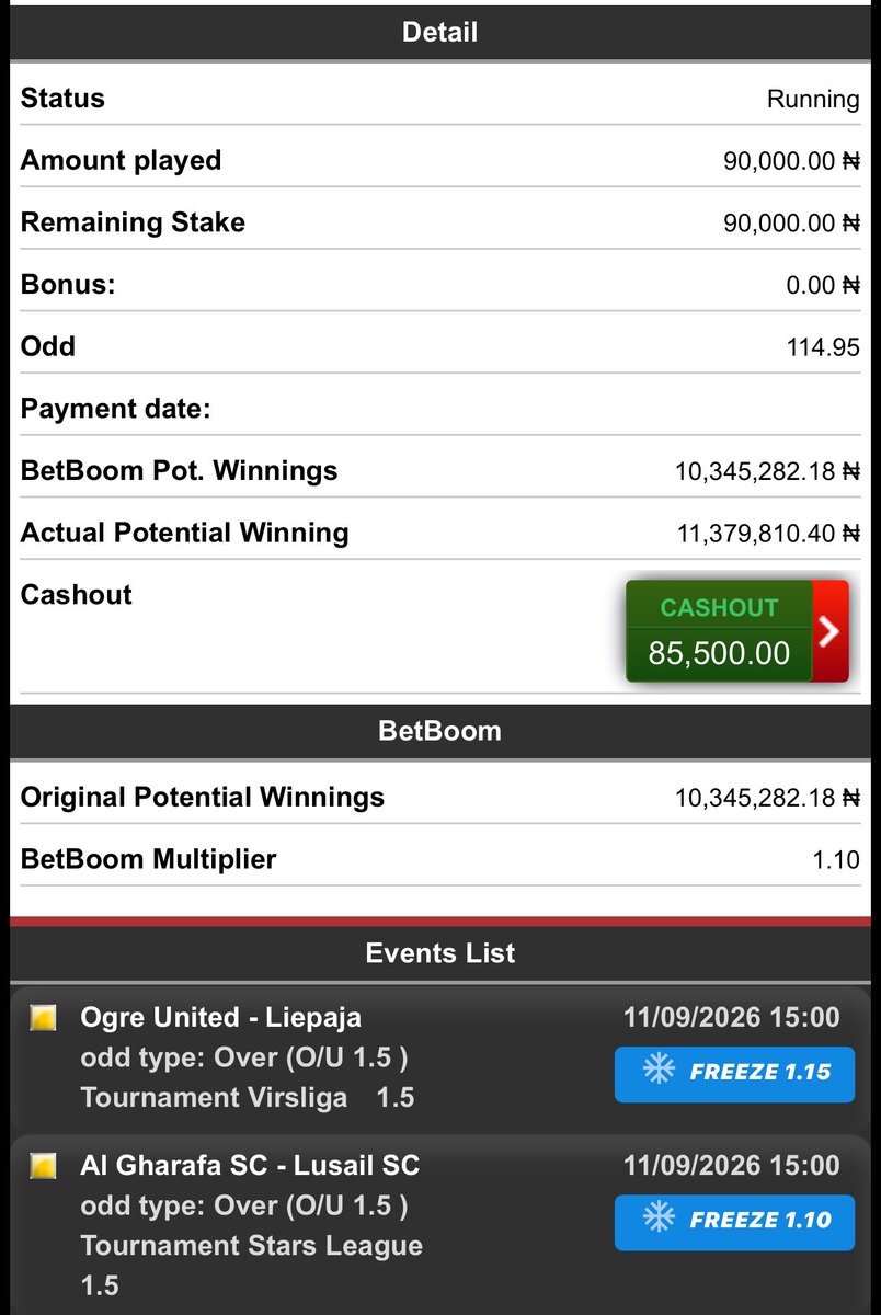 cindy_blog's tweet photo. Over 1.5 goals for today (100 &amp; 20 odds)

BET9JA : 5R5DB5N, 5R5DG58 https://t.co/6zaO0bdjfT