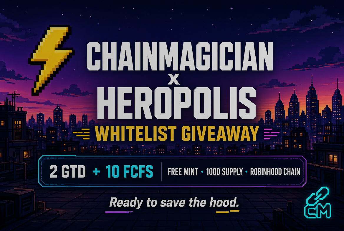 SajibDeb_bd's tweet photo. We have 2 GTD and 10 FCFS spots for @theheropolis upcoming NFT mints

⚡Collection : Heropolis
⚡Chain: Robinhood
⚡Supply : 1000 
⚡Mint Price: Free
⚡Mint Date: TBD

Ready to save the hood? Enter below👇
https://t.co/J3LOydwi3l https://t.co/pEZmgZu0dF