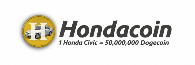 LizzySolll's tweet photo. In 2015, Dogecoin founder Billy Markus sold his entire DOGE holdings for $10,000 to buy a used Honda Civic.
https://t.co/zAKCYhoqpQ
Over a decade later, the Honda Civic remains part of Dogecoin lore.
At the peak his holdings would've been valued at over $30,000,000.
Hondacoin pays respect to the greatest dev fumble in history. Now paired to $DOGE
1 Honda Civic = 50,000,000 Dogecoin