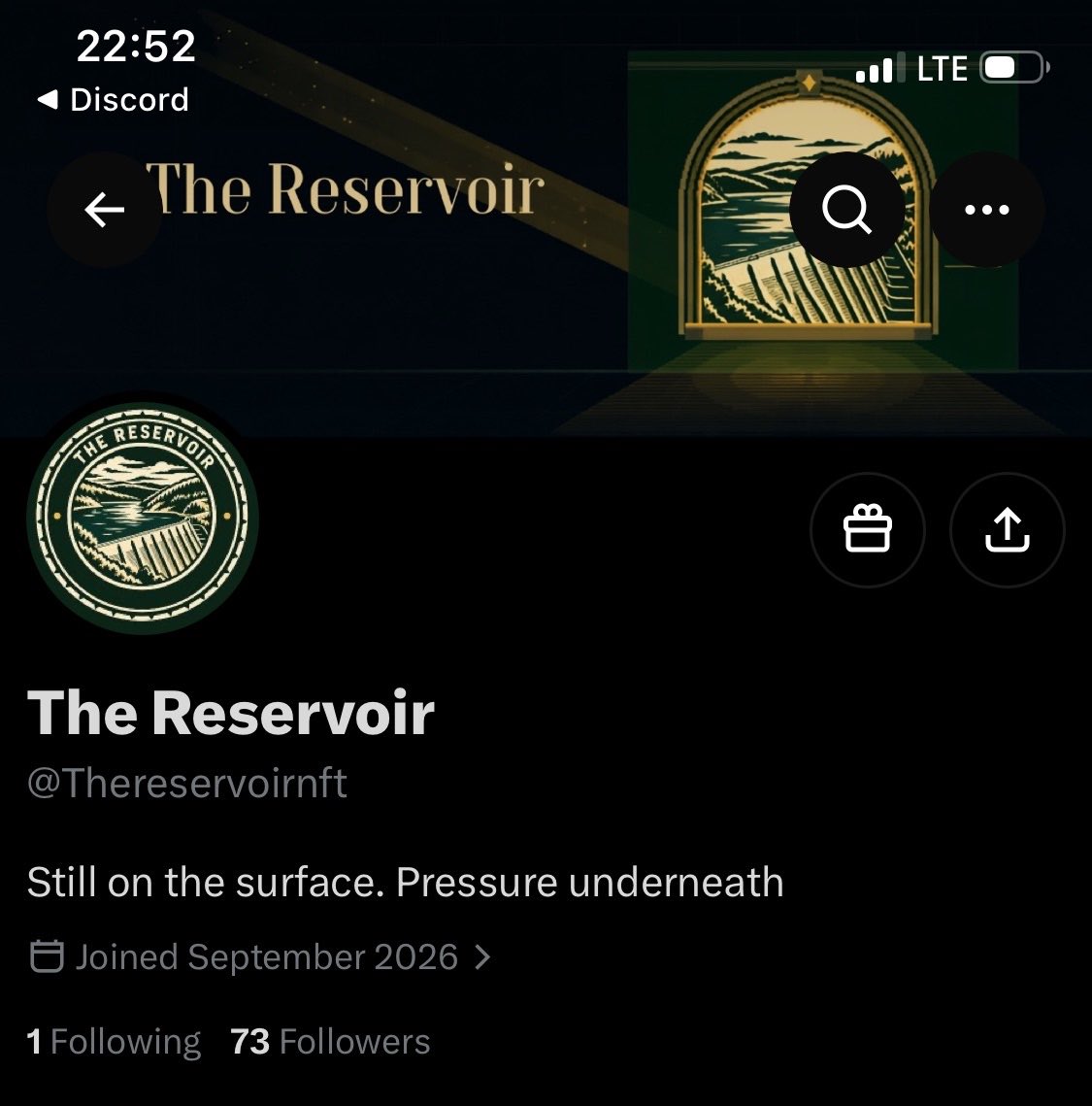 taplord_01's tweet photo. Talk about being early on @Thereservoirnft and I’ll show you this.

I found The Reservoir at 73 followers. Very early asf, and I’ve been keeping tabs ever since.

What caught my attention is what they are building.

The Reservoir is building an onchain system around scarce Vessels, evolving mechanics and $RSV.

Every Vessel represents a position.
Every position can evolve.

And if their current profile is the surface, I’m curious about what’s sitting underneath.

Still on the surface, pressure underneath.

WL applications are now live if you want to position early 👇

Apply: https://t.co/taJcfmAaZ8

Personally keeping this one on my radar just like I have since day one.

Are you positioned ?