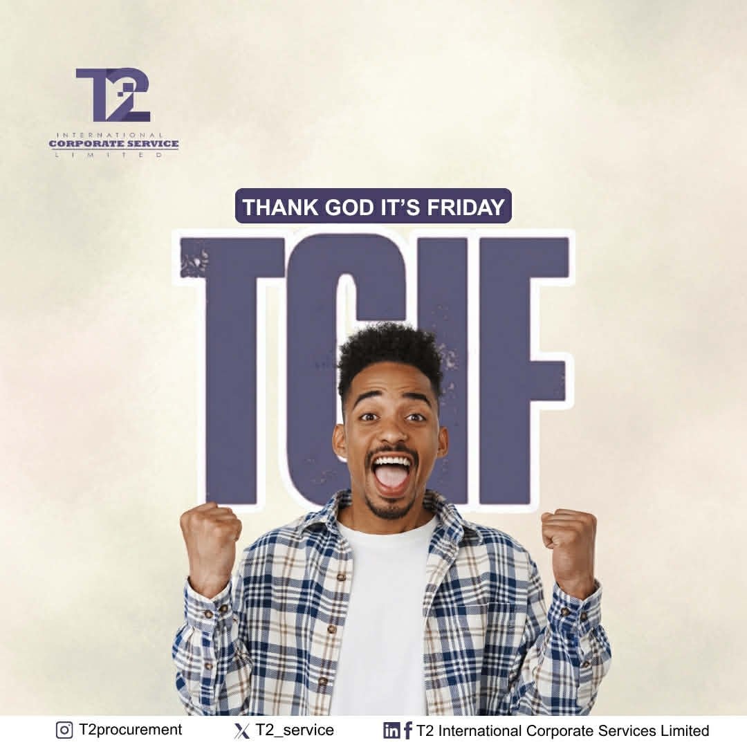 T2_service's tweet photo. We made it through the week! Time to wrap up those final tasks, celebrate the wins, and slide smoothly into the weekend!
​#TGIF #ThankGodItsFriday #WeekendVibes #T2International #CorporateLife #WorkWeekDone #FridayMood https://t.co/sl6bMj93PQ
