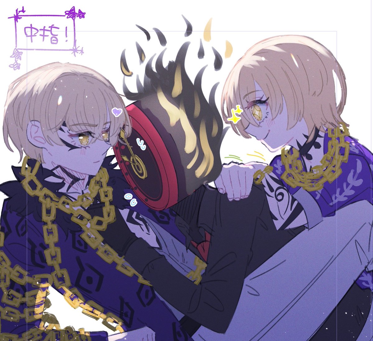 dust_1123's tweet photo. 頒布物全て揃ったので雑にスクショした新刊のサンプル!!いつものノリのらくがき本になりま〜す https://t.co/TmkYgifqg7