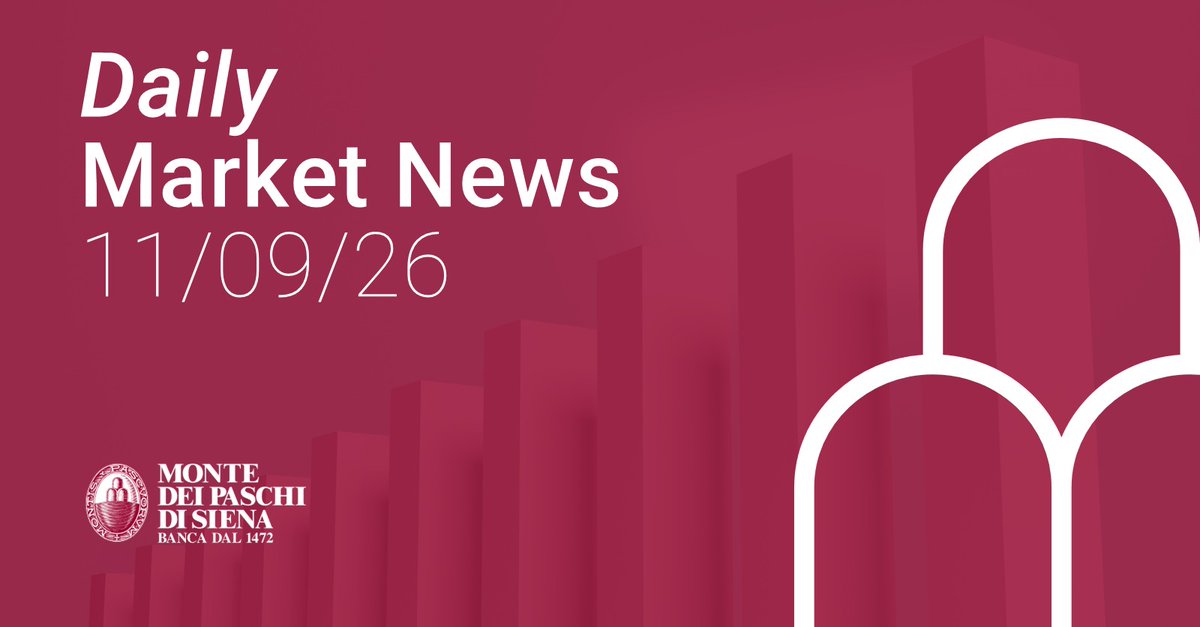 Banca_MPS's tweet photo. Mercati ancora guidati da #BCE, tensioni nel Golfo e inflazione USA. #EURUSD sopra 1,16, #Brent vicino a 110 $/b e #gasTTF oltre 80 €/MWh. Azionario debole, tra rendimenti elevati e timori sull’energia. Focus sul #CPIUSA. https://t.co/2dQzRVeDEc #MpsNews #MarketNews #11Settembre https://t.co/0u4WXrXwN2