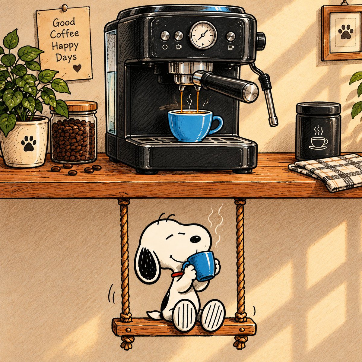 snoopyb047's tweet photo. Snoopy coffee break 😋 https://t.co/eZq3vs8a3J
