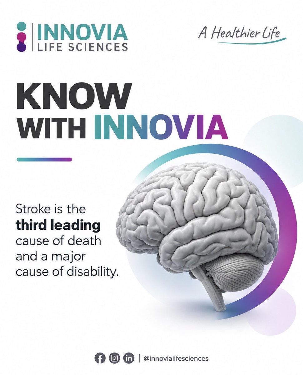 InnoviaLife's tweet photo. Every second matters when it comes to stroke.

Recognizing the warning signs early and seeking immediate medical help can save lives and reduce long-term disability.

Stay informed. Stay prepared.

#StrokeAwareness #BrainHealth #InnoviaLifeSciences https://t.co/ryKFPh1Eyn