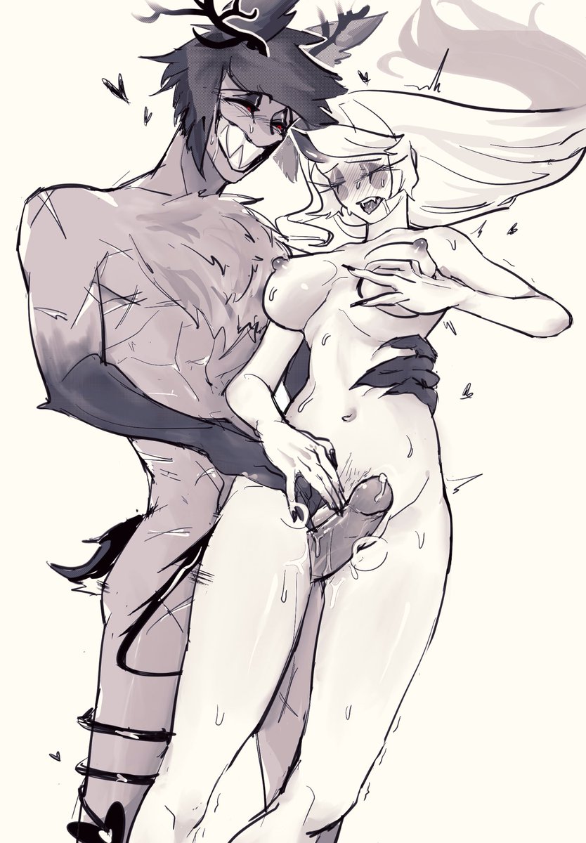 FionaWanforever's tweet photo. #charlastor  nsfw⚠️
为了这张图我燃烧了生命………
🦌🌈（😈） https://t.co/8u700P7c5E