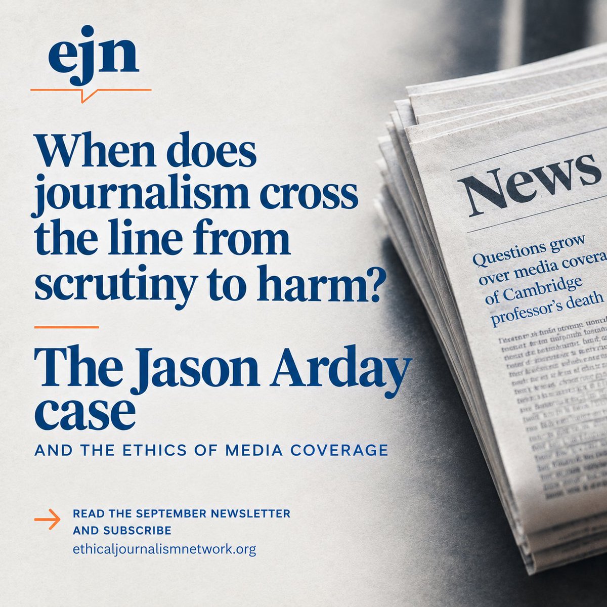 EJNetwork's tweet photo. In an analysis of the case, EJN Board member Oliver Money-Kyrle argues that media were not to blame for this tragedy and putting media to the sword through new legal regulations is not the answer. Read it here:
https://t.co/jD8EXFuyty https://t.co/Lsr4iKcZli