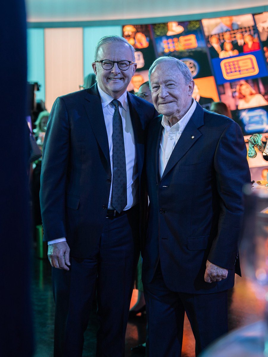 AlboMP's tweet photo. For 70 years, TV has kept Australians entertained, informed and connected.

From Hey Hey It’s Saturday all the way through to Married at First Sight, Nine has been there every step of the way.

We’ll always back Australian stories and the people who tell them, and it was great to celebrate with the team tonight.