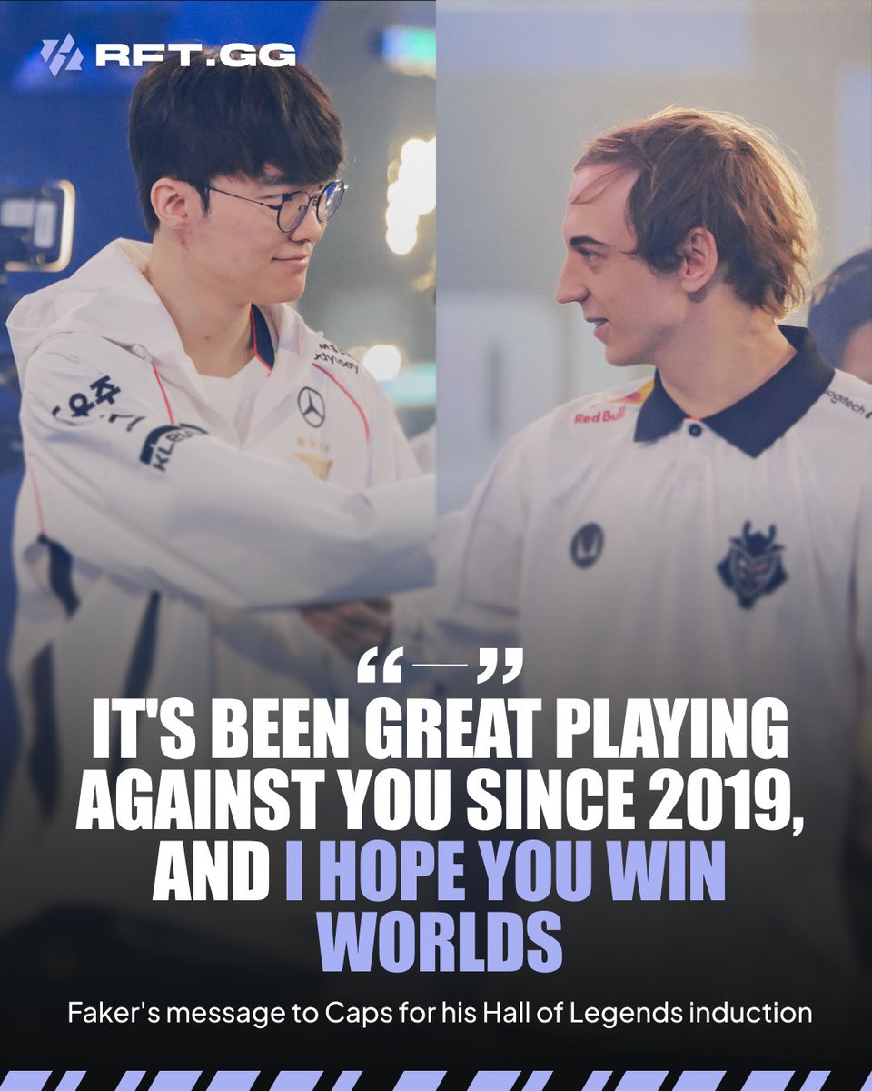 DPMEsports_'s tweet photo. Faker 🇰🇷 had a message for Caps 🇩🇰 following his Hall of Legends induction :

(Source: Riot Games, Hall of Legends: Caps video) https://t.co/XaBxQCORMo