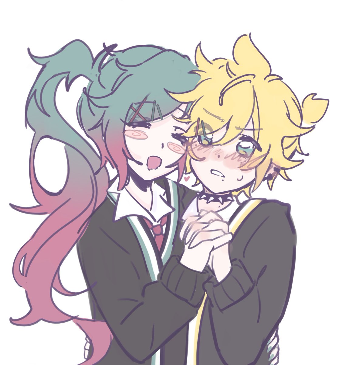 ichichan_45's tweet photo. cant draw miku's hair properly
#レンミク https://t.co/9BUbNE7Llx