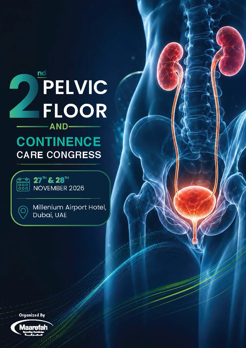 UrologyConf_'s tweet photo. The wait is over. The agenda is here. 27th &amp; 28th November 2026
 Millennium Airport Hotel, Dubai, UAE
Click to register https://t.co/fZPPOZ7MFn 
For more information visit our website: https://t.co/4rcL8hPA4U
#2ndPelvicFloorCongress #ContinenceCare #Dubai #MedicalEvents #maarefah https://t.co/DjDN8rM8aL