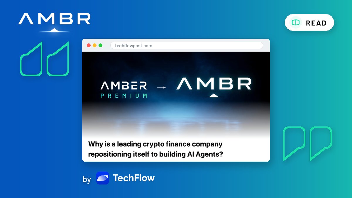 ambr_io's tweet photo. Why would a leading crypto finance firm start building AI Agents? 

We started in 2017 as Amber AI. 9+ years in markets that punish being wrong — trading, digital wealth, security — taught us what it takes to operate in the real world. This isn't a pivot. It's a moat.  

https://t.co/784aBX3uGj