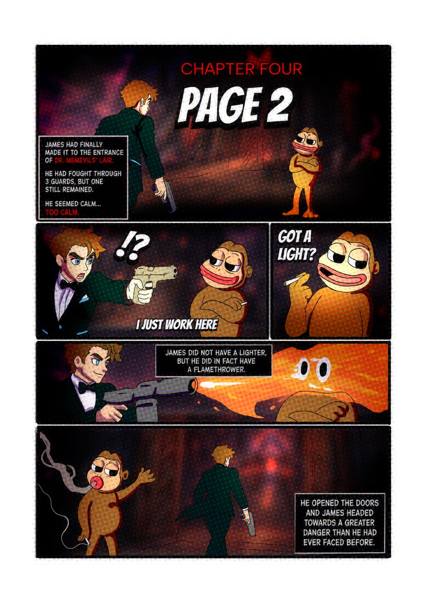 Knockoutgamesio's tweet photo. BRO LANDED IN THE JUNGLE AND CHOSE VIOLENCE. 💀
How will James Bones escape grenades, snake pits, and a football to the head?
And does he have a lighter?🔥
Read the full comic in all its chaos: https://t.co/rHMq8BsYG2
#BONK #DOGE #Solama #Ponke #MEW #Web3Gaming #CryptoGaming #GameFi #Web3 #Crypto #GamingCommunity #P2E