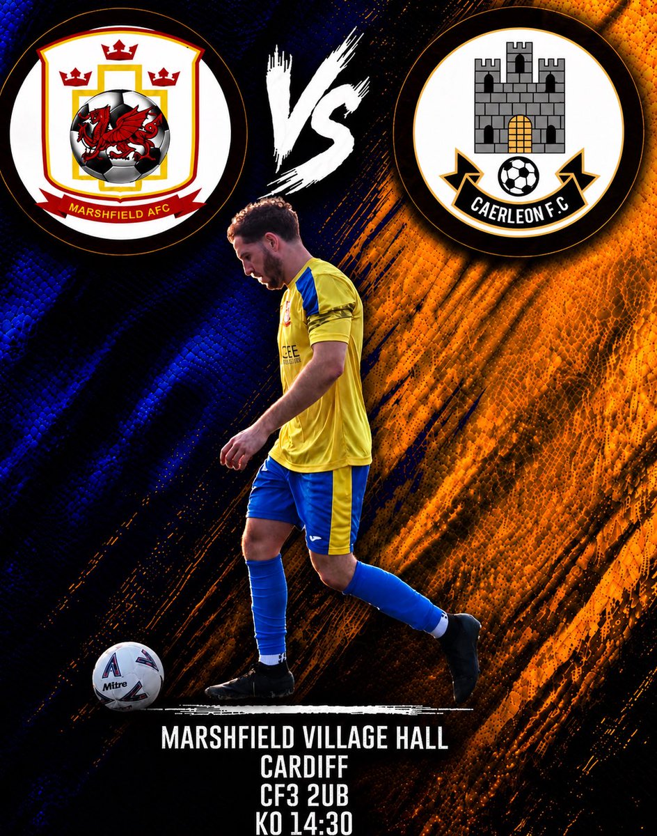 Marshfield__AFC's tweet photo. 🚨MATCHDAY🚨
🏆Gwent Premier Division
⏰ Saturday 12th September - 14:30
📍 Marshfield Village Hall

The lads look to make it 3 wins on the spin in the league as they welcome the visit of @CaerleonAFCclub 

Get down and support the boys https://t.co/oMuyM7o3Oe