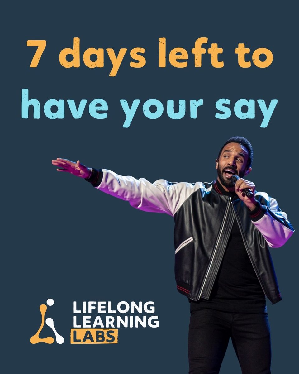 WEAadulted's tweet photo. Traditional education isn't the only route to success. R&amp;B icon Craig David struggled at school and left college early, yet went on to earn an honorary doctorate.

There's just 7 Days to have your say in our Lifelong Learning Labs campaign.

https://t.co/KoTpqVcvb7 #WEALabs https://t.co/vT7E9mEHld