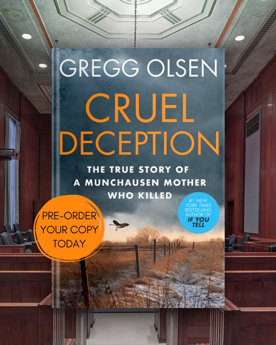 Stormbooks_co's tweet photo. ⚖️ Only ONE WEEK to go until readers in the UK, Australia and beyond can sink their teeth into Gregg Olsen's gripping true story behind one of America’s most shocking Munchausen by Proxy cases. 

🔸 Pre-order Cruel Deception by Gregg Olsen today: https://t.co/AYMtYdhQes https://t.co/BJhYoa38lZ