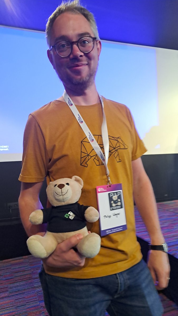 pulp_platform's tweet photo. This weekend belongs to #ORConf2026, this time in Ghent! Our team is there with Yukio, Rafa, Frank and Charlie The Bear🐻 (below with Philipp Wagner). Looking forward to seeing you, all! https://t.co/3iMEdzo0Oo @FossiFoundation https://t.co/fx4asMj5Cr