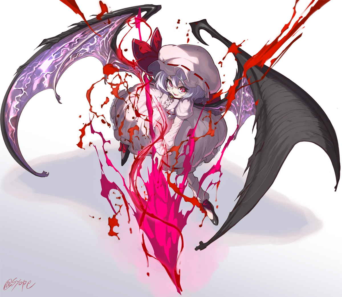 syope's tweet photo. バハムートなレミリア！　#東方ptroject #東方紅魔郷 https://t.co/a756uML3ZQ