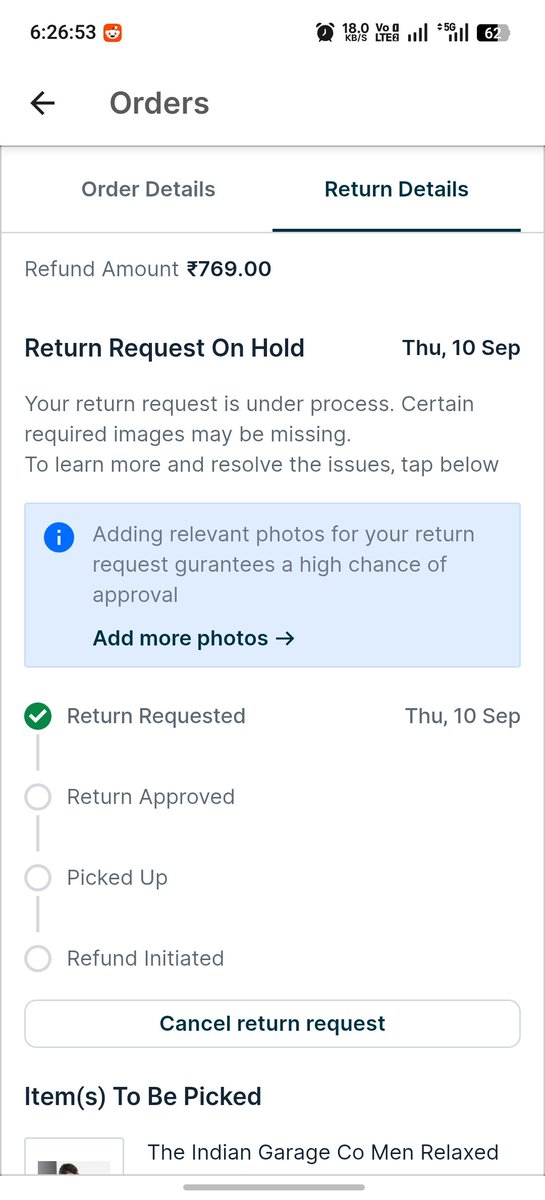nitin7_0's tweet photo. @NykaaMan @MyNykaa When I tried to return it, the pickup was delayed until 10th September and my return request was cancelled. After contacting customer care again, I was told the new request would take another 72 hours for approval. This is honestly very frustrating. @NykaaMan @MyNykaa https://t.co/FlJX2otbyO