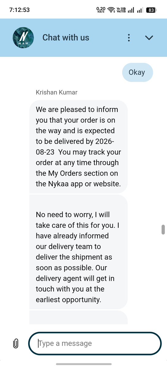 nitin7_0's tweet photo. Dear @NykaaMan @MyNykaa , I’m extremely disappointed with my recent experience. I ordered a shirt on 18th August, promised for 23rd August, as I needed it for Rakhi. Instead, it was delivered on 3rd September—almost 10 days late. https://t.co/oCi0oFBEY3