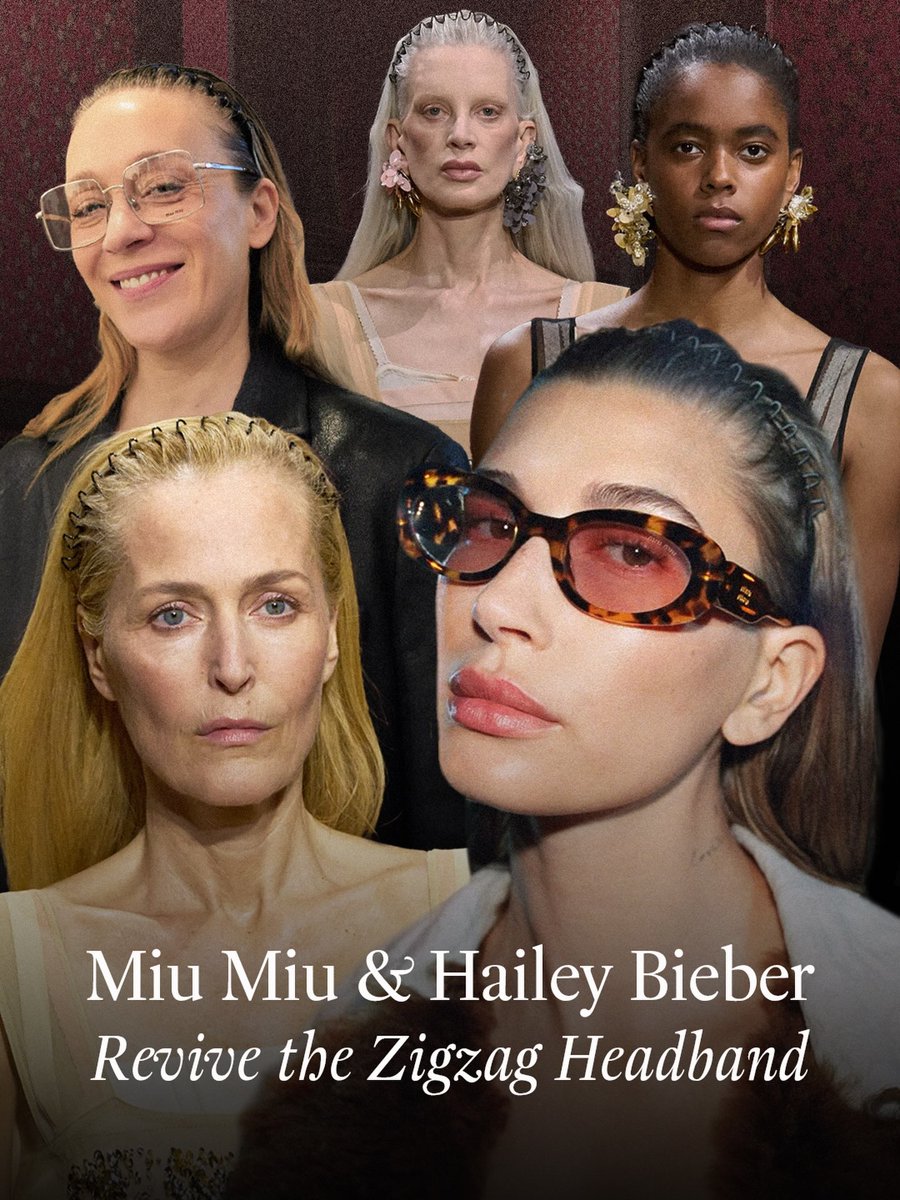 ParraJhoan's tweet photo. Sometimes the coolest accessories are already in our closets. The humble zigzag headband is back, turning a nostalgic ’90s staple into one of fashion’s most talked-about hair accessories. https://t.co/HXSPQhbejF