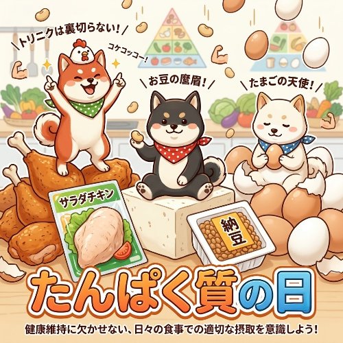 Mintriel_siba's tweet photo. 今日は #たんぱく質の日 😋🍖🥚
あなたはチキン・お豆・たまご、どれ派？🐶👇

#柴犬 #今日は何の日 #shibainu #たんぱく質の日 https://t.co/01SLkvJhLS