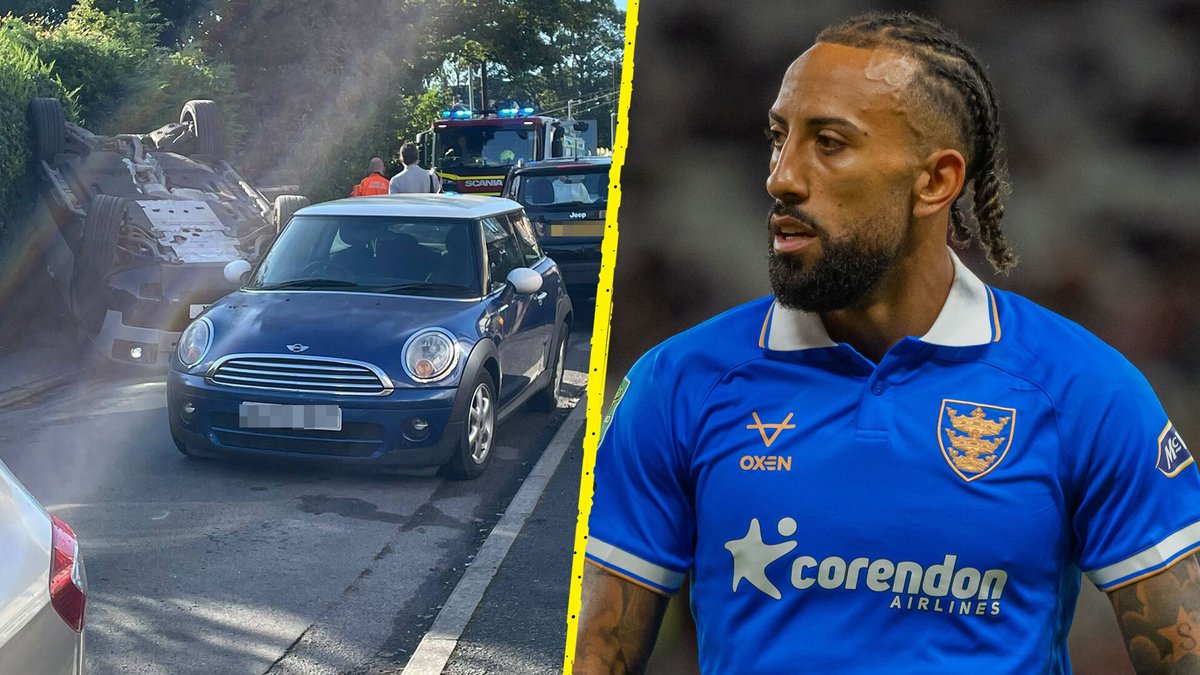 talkSPORT's tweet photo. Sorba Thomas involved in rollover car crash and sustains 'no injuries' as Hull confirm