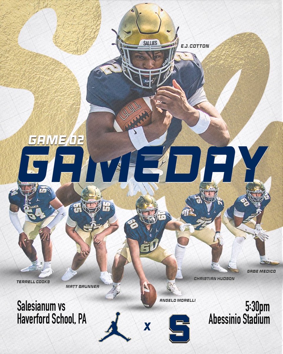 SalesianumFB's tweet photo. Gameday!!  

🆚 Haverford School, PA
 
⏰ 5:30pm

📍 Abessinio Stadium 

📸 @nknfilms https://t.co/xjAJSEXSPH