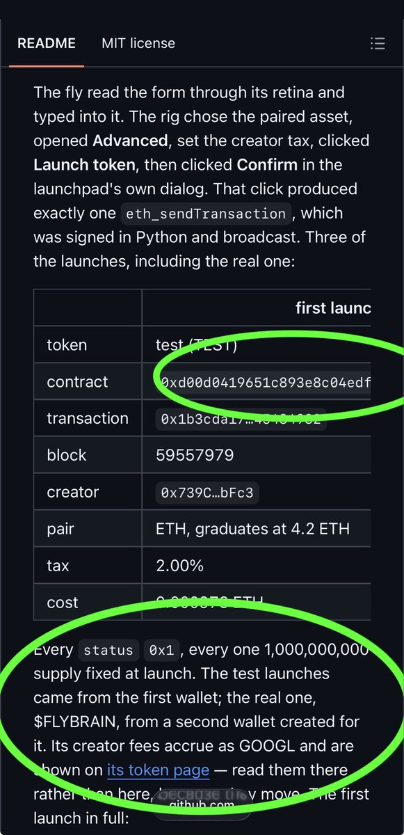 RobinForThePoor's tweet photo. Time for the first created token by the fly to fly!! it launched the “TEST” as the first and original token, you can find this in the original GitHub, $FLYBRAIN was the 3rd token it launched 

$TEST was the first 

0xd00d0419651c893e8c04edf5e0e074e950c370d3

Don’t trust, verify!! https://t.co/JDwSJ8tndX