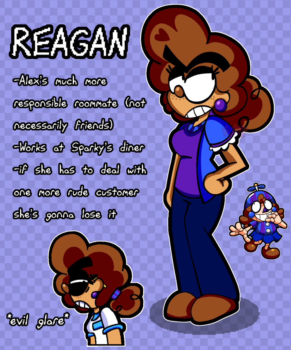 happyhazirdz's tweet photo. oh yeah forgot to post this, but here’s Alex’s roommate Reagan!
#frickbears3 #fivenightsatfrickbears3 https://t.co/rl9mMqZryl